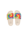 Tie Dye Bright White Women Slide