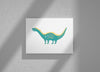 Little Blessings Pastel Dinosaurs Canvas (Diplodocus)