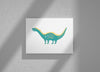 Little Blessings Pastel Dinosaurs Canvas (Diplodocus)