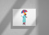 Little Blessings People In Winter Canvas (Snow Umbrella)