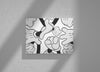 Little Blessings Retro Black & White Mickey Mouse Canvas (Rock Paper Scissors)