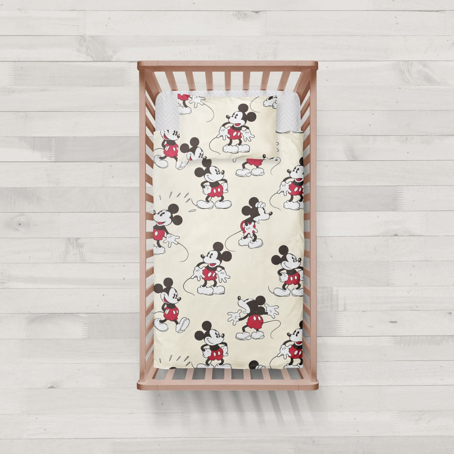 Little Blessings Vintage Mickey Mouse Baby Bed Set Image 1