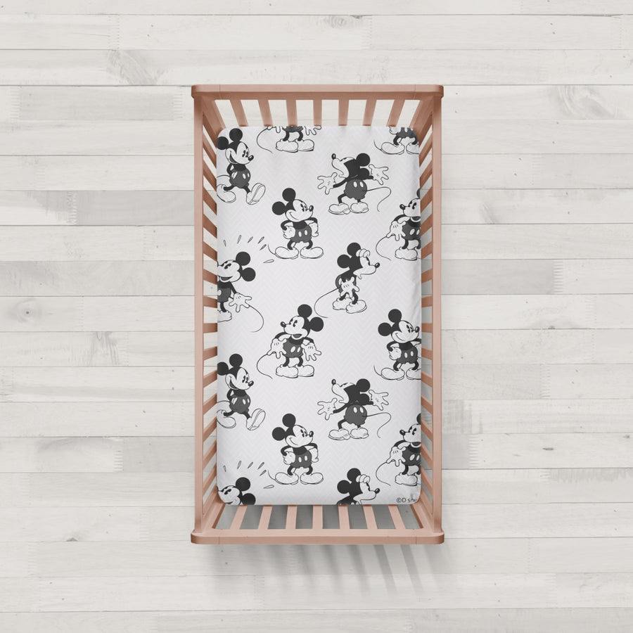 Little Blessings Vintage Mickey Mouse Baby Bed Set Image 4