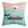 Little Blessings Whales Cushion (Ocean Vacation)