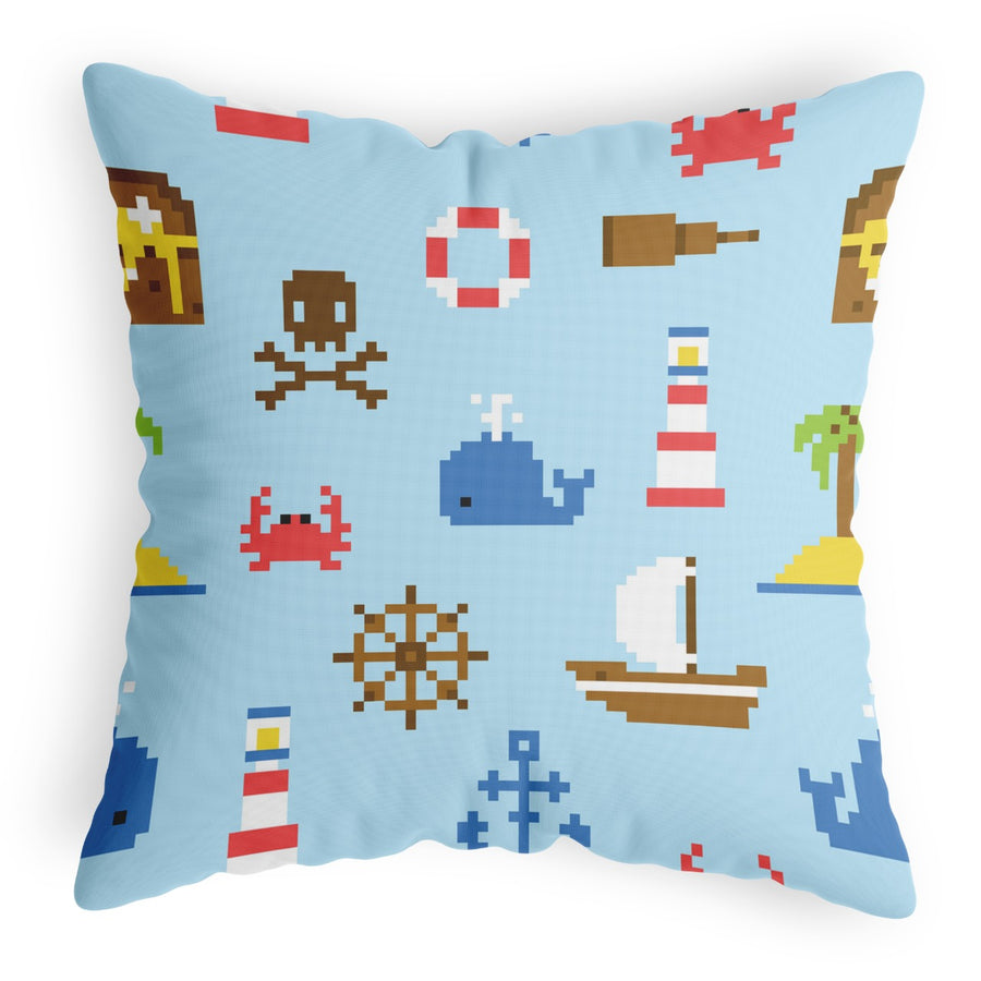 Sea Pixel Art Cushion