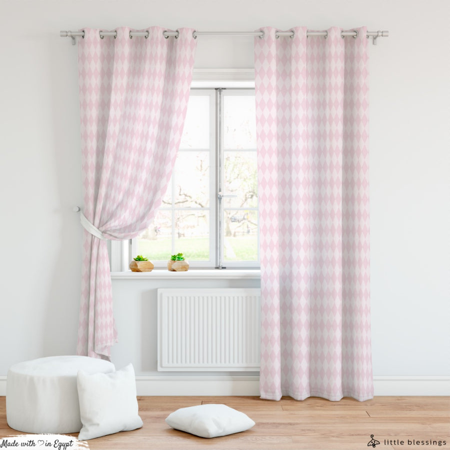 Pink Diamonds Curtain