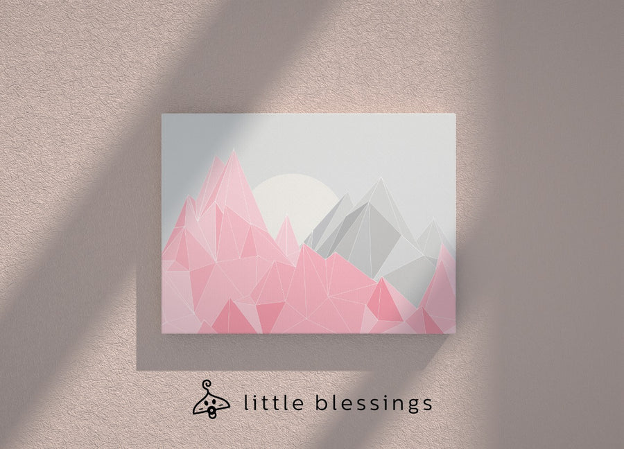 Pink Mountains Canvas (Sunset)