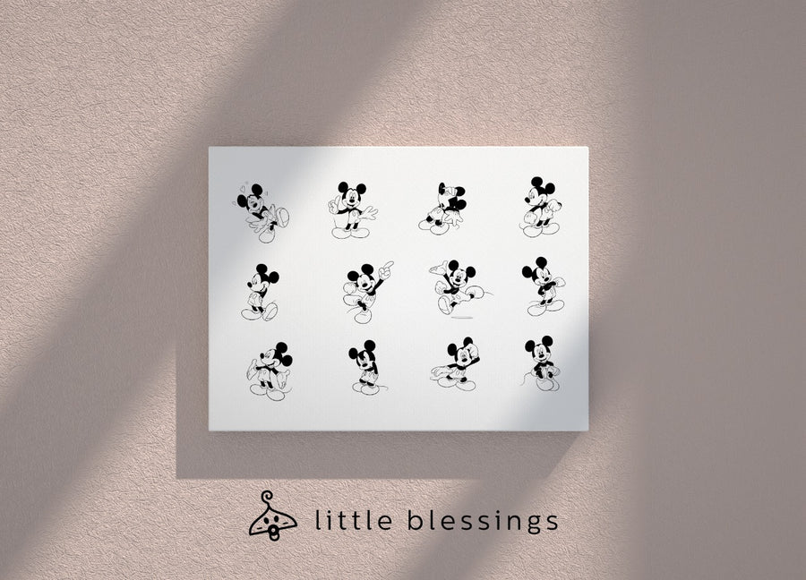 Vintage Mickey Mouse Canvas (Playing Mickey)