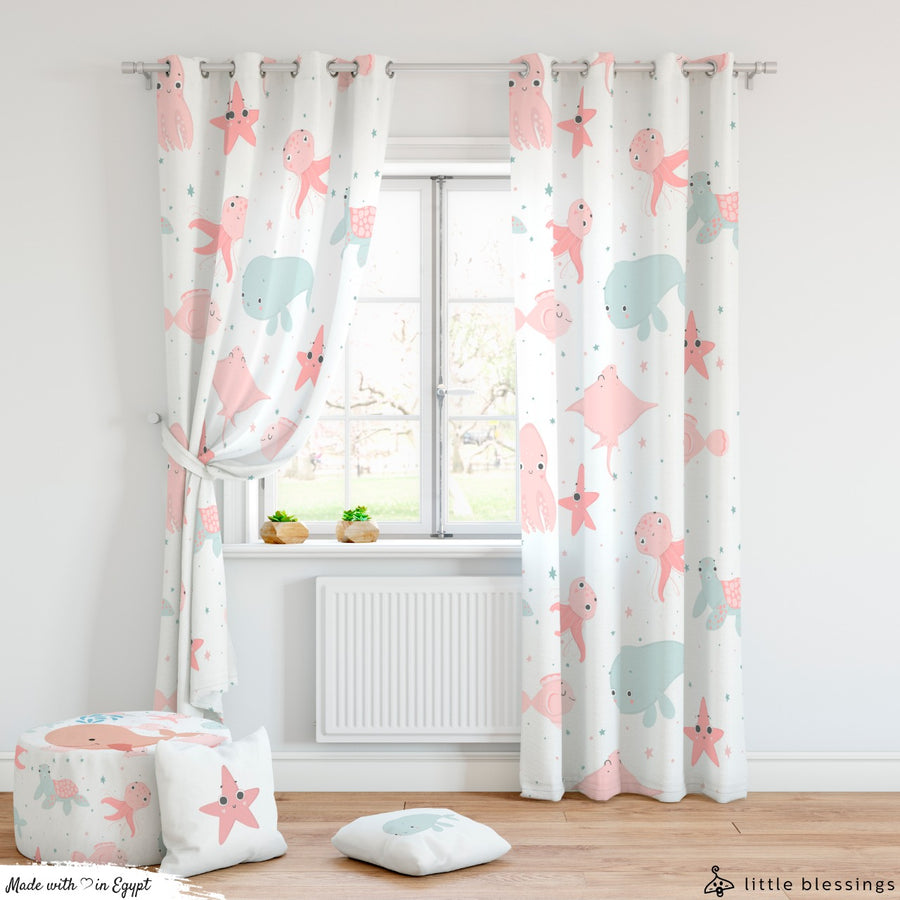 The Whale and the Sea Horse Curtain