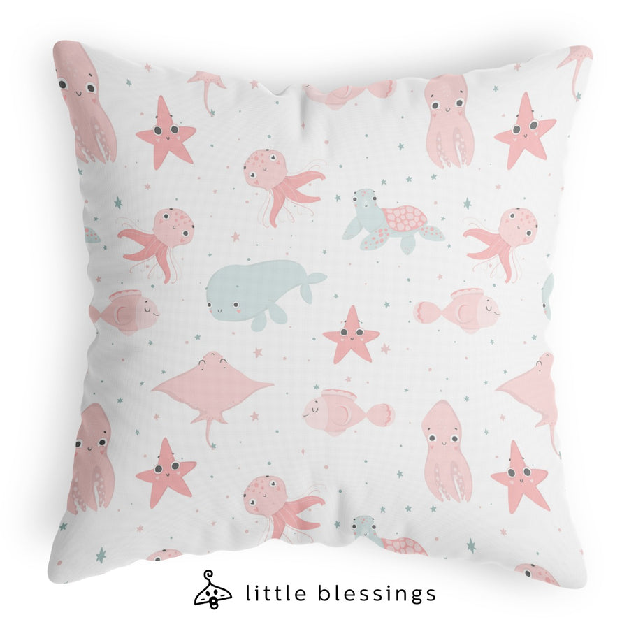 The Whale and the Sea Horse Cushion (Sea View)