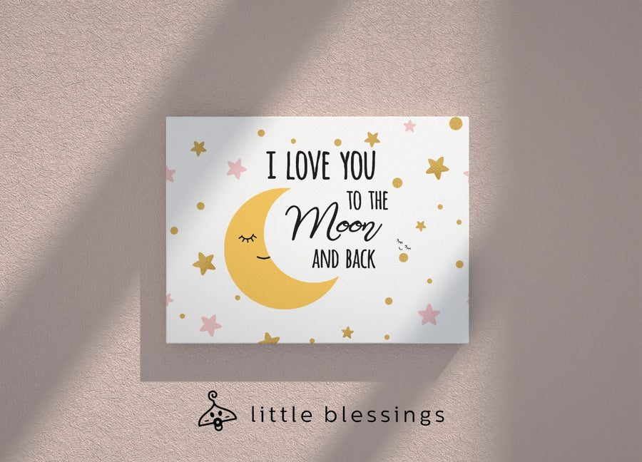 To the Moon and Back Canvas (Sweet Stars)