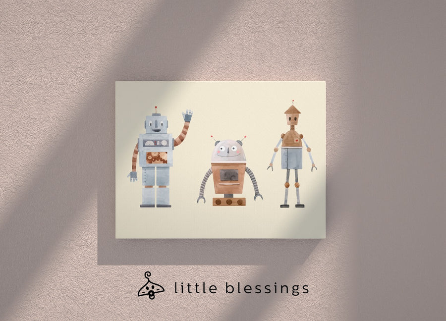 Robots Canvas (Happy Robots)