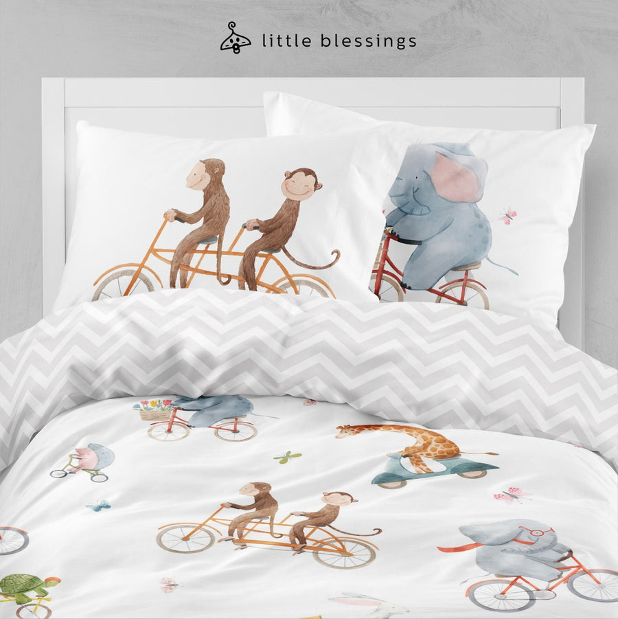 Animals On Bikes Bed Set